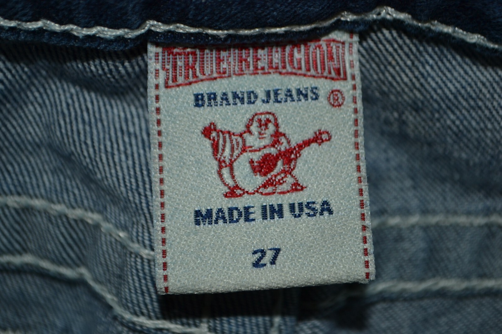 True Religion Women's Stella Skinny Blue Gem No Pocket Flaps Blue Jeans 27x33 thumbnail 9