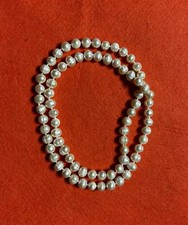 Stunning Mitsuko 26” Strand of Genuine Cultured White Pearl Necklace - PRISTINE