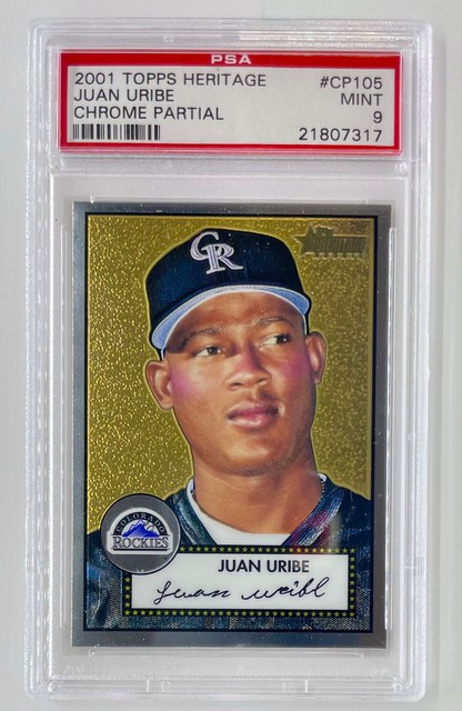 2001 Topps Heritage Juan Uribe Chrome Rookie 106/552 - PSA 9 Rockies RC #CP105
