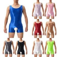 Mens Bodysuit Undershirt Jumpsuit Clubwear Underwear Lingerie Leotard,Fitness