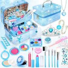 Conjunto Maquillaje Juguete para Juego de Pretender Real y Lavable para Niñas