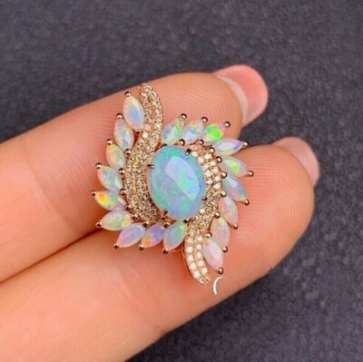 3.50Ct Oval Cut Simulated Fire Opal Women's Charm Pendant 14K Yellow Gold Plated
