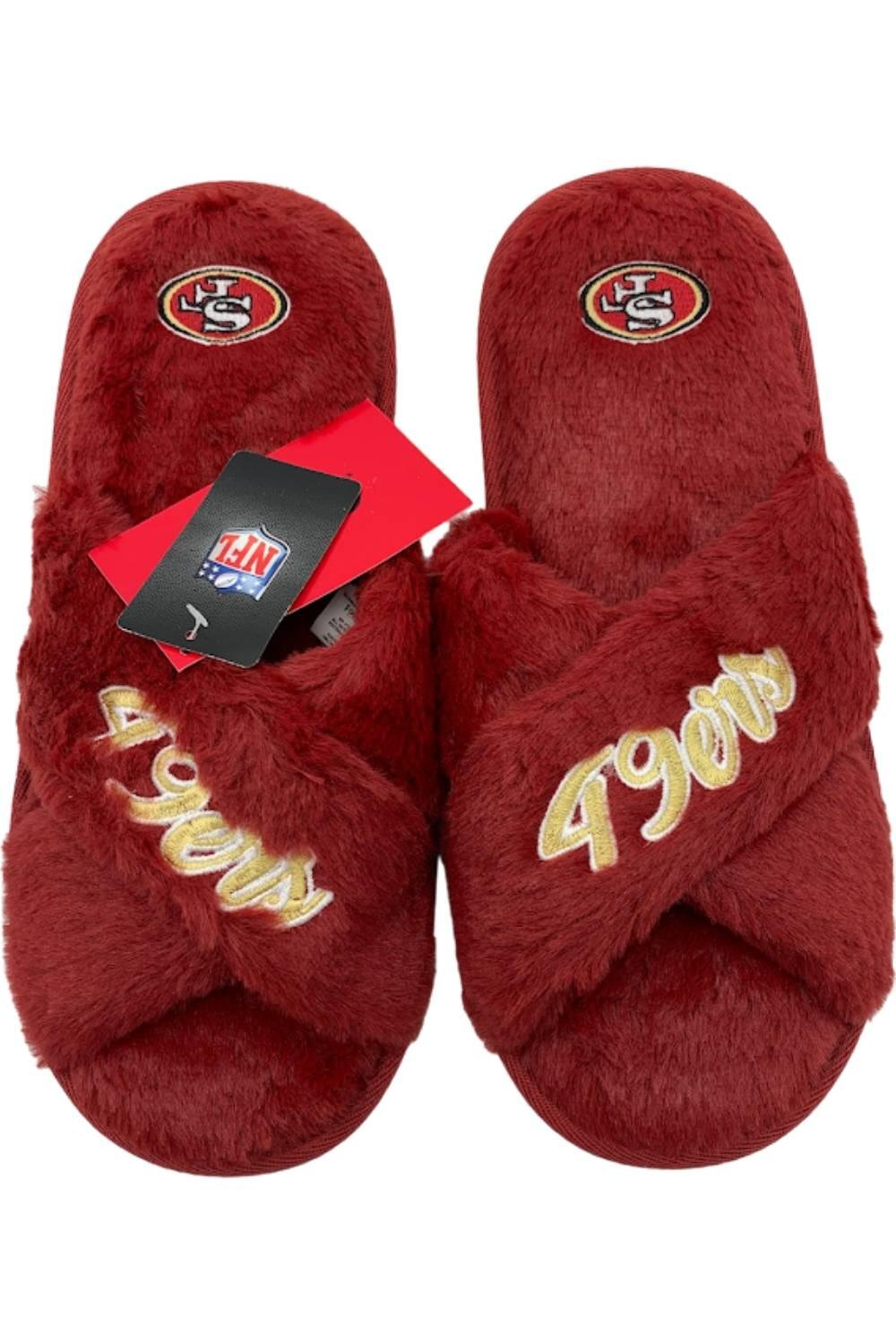 Женские меховые кросс-командные тапочки NFL 49ers
