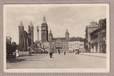 Ansichtskarte Hradec Králové/Königgrätz - Großer Marktplatz - schwarz/weiß - Bild 1 von 2