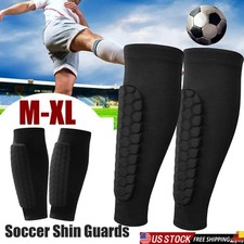 1-2x Soccer Shin Guards Shin Pads for Adult, Shin Guards Calf Compression Sleeve