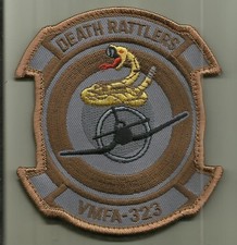 VMFA-323 DEATH RATTLERS USMC PATCH MARINE CORPS FIGHTER AIRCRAFT ATTACK SQ PILOT