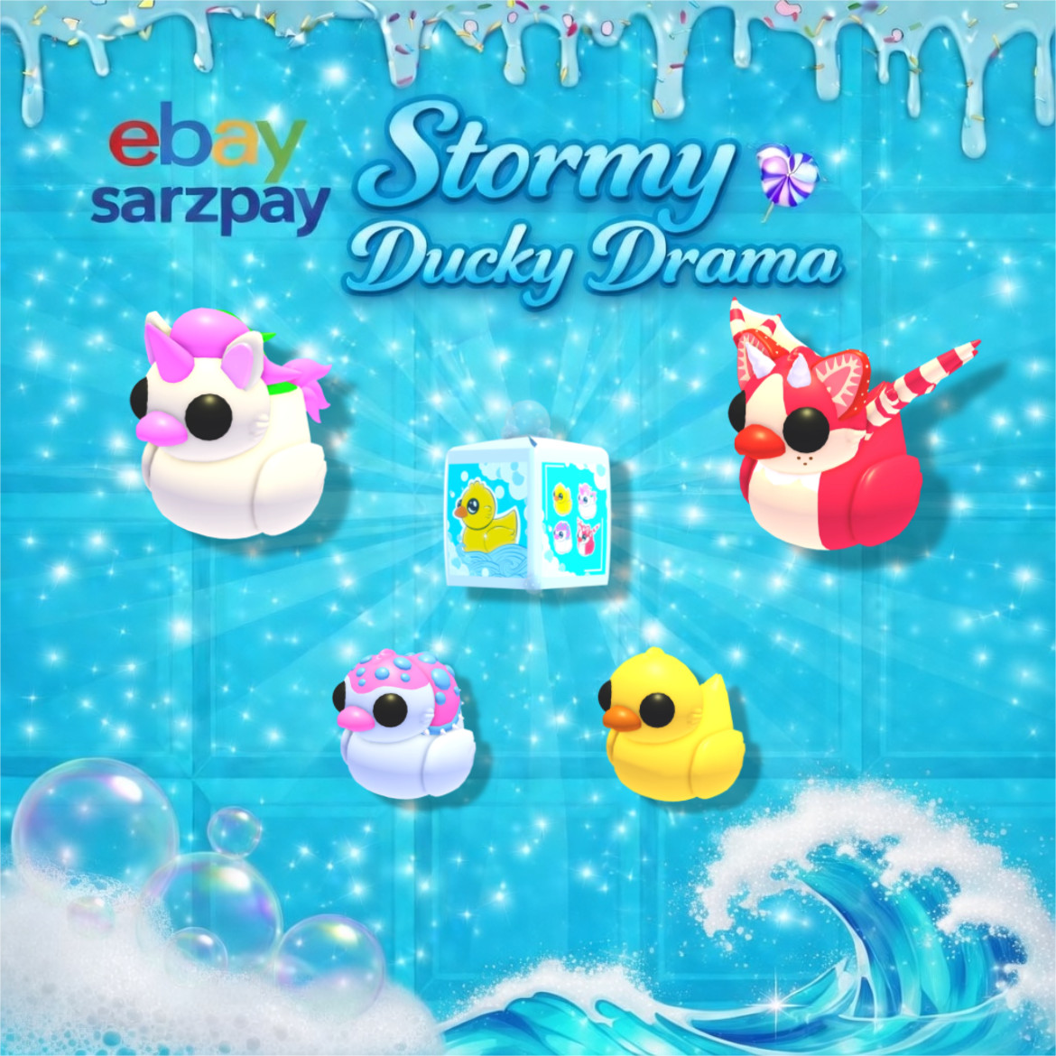 Stormy Ducky Drama | Strawberry Shortcake Ducky, Unicorn Ducky | Adopt From Me!