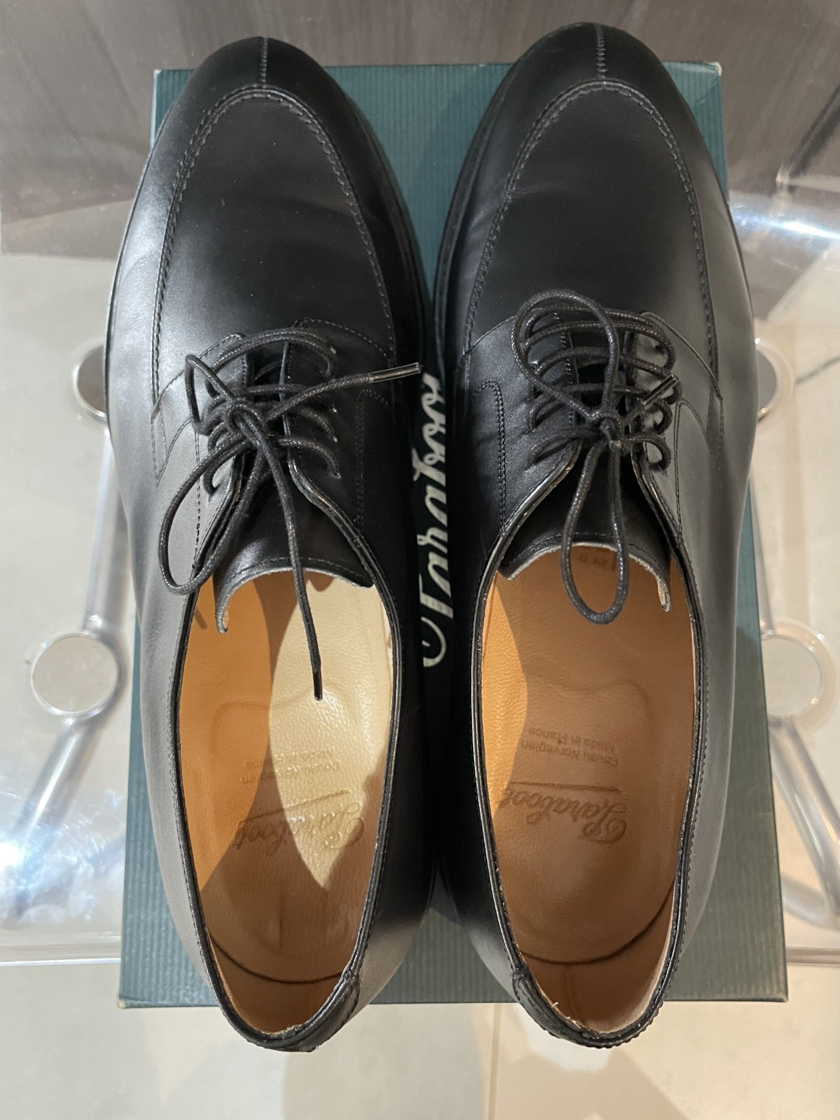 Paraboot Avignon Mens Black Leather  Split Toe Derby Shoes Size UK 11.5 image 5