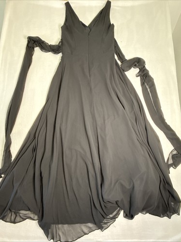 DB Studio Celebrate Black Cross Ruched Bust Dress Size 8 Womens - Picture 5 of 7