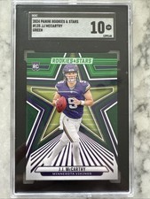2024 Panini Rookies & Stars - Rookies J.J. McCarthy #135 Green SGC 10 Vikings