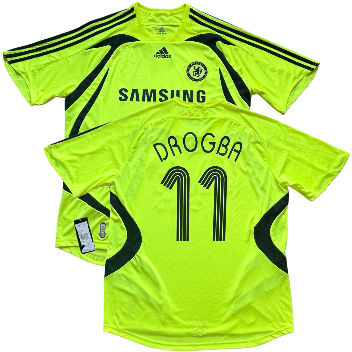2007/08 Chelsea Away Jersey #11 Drogba Large adidas Soccer