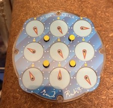 VINTAGE MATCHBOX RUBIK'S CLOCK MECHANICAL PUZZLE GAME 1988 PUZZLE GAME