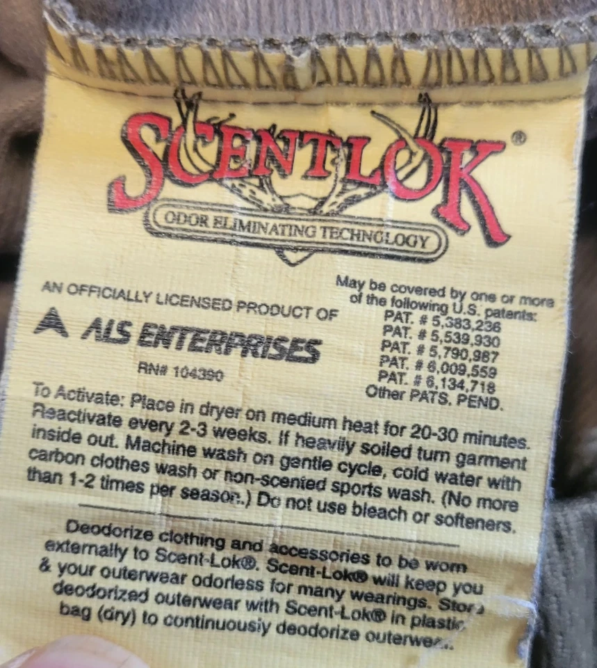 ScentLok ALS Odor Eliminating Hunting Jacket Pants Set Large USA - Image 3 of 4