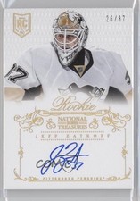 2013 Panini National Treasures Rookie Rainbow 26/37 Jeff Zatkoff #108 Auto 0f8
