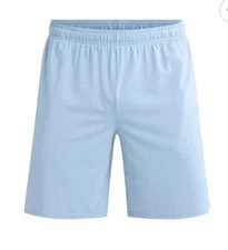 Athletic Works Tri Blend Active Lounge Shorts Men's Large Blue 9 Inseam NWT