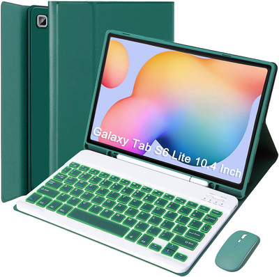 Keyboard Case with Mouse for Samsung Galaxy Tab S6 Lite 10.4 Inch Dark green 