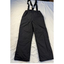 Lands End Kids Black Insulated Snow Bib Ski Pants Size 12