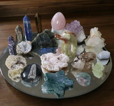 Crystals, Fossils and Minerals, Rock Lot Stones Gemstone Mixed Collection 18PC! 