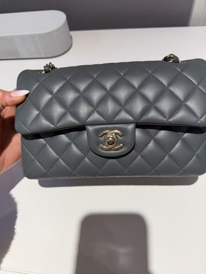 Chanel Classic Double Flap Bag Quilted Lambskin Size Small
