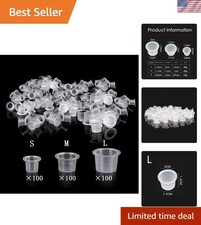 Clear Spill-Resistant 300PCS Tattoo Ink Cups for Safe and Clean Permanent Makeup