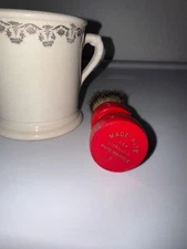 VTG Shave Brush Made Rite Pure Bristle-7 USA Sterilized w/Homer Laughlin Cup