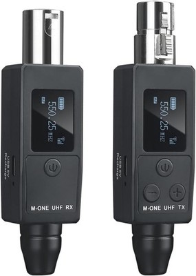 UHF Wireless XLR Transmitter and Receiver Plug-On Wireless Microphone System for