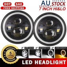 7" LED Headlights Black DRL Beam For Holden E and F Series EJ EK EH FJ FE FC FB