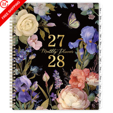 2027-2028 Monthly Planner - 2 Year 2027-2028, 9'' x 9''x11'', Multi
