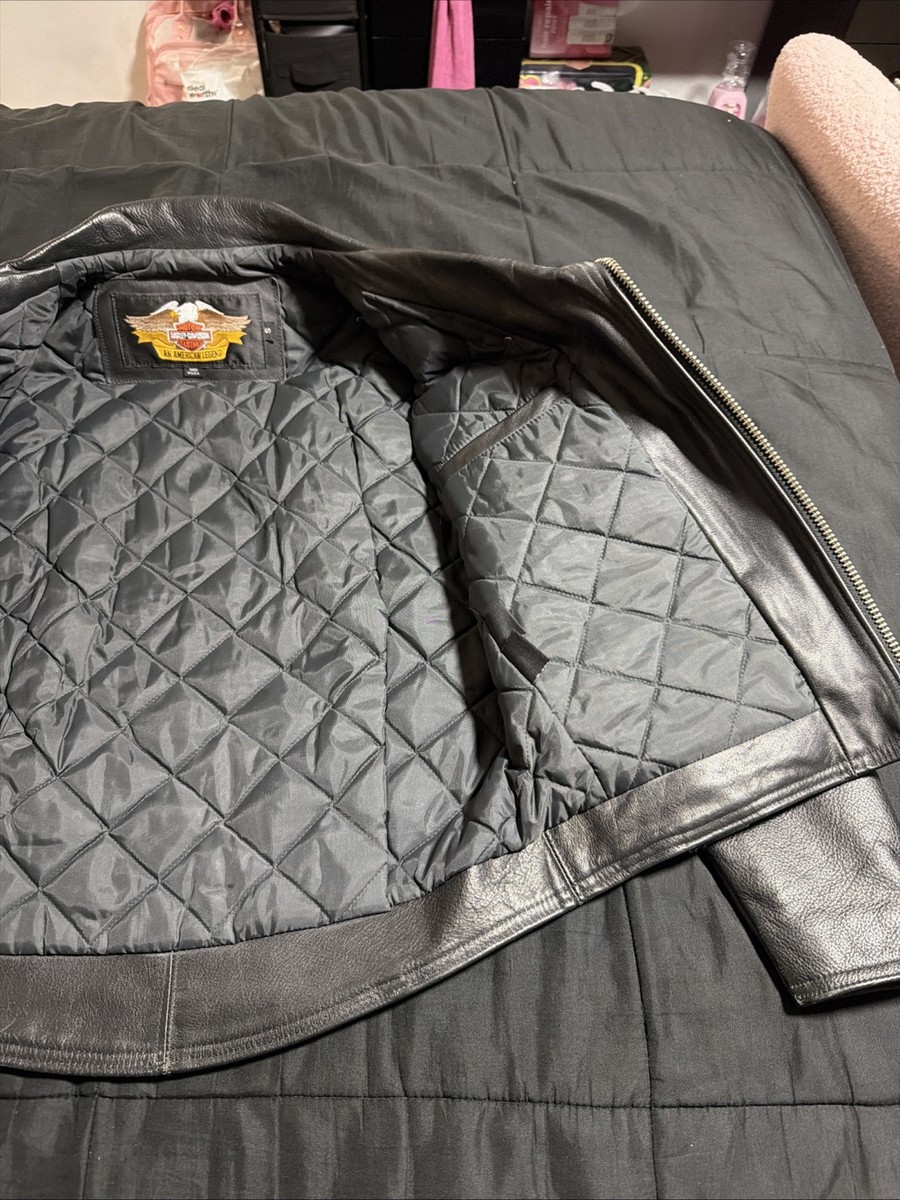 Vintage Harley Davidson Vintage Leather Jacket-Black-Made in USA