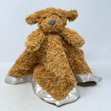 CLOUD ISLAND Brown Puppy Dog Lovey Swirly Plush Satin Trim Security Blanket 2021