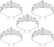 Princess Crown for Women, Crystal Queen Tiaras for Girls Bridal Hair Accessories