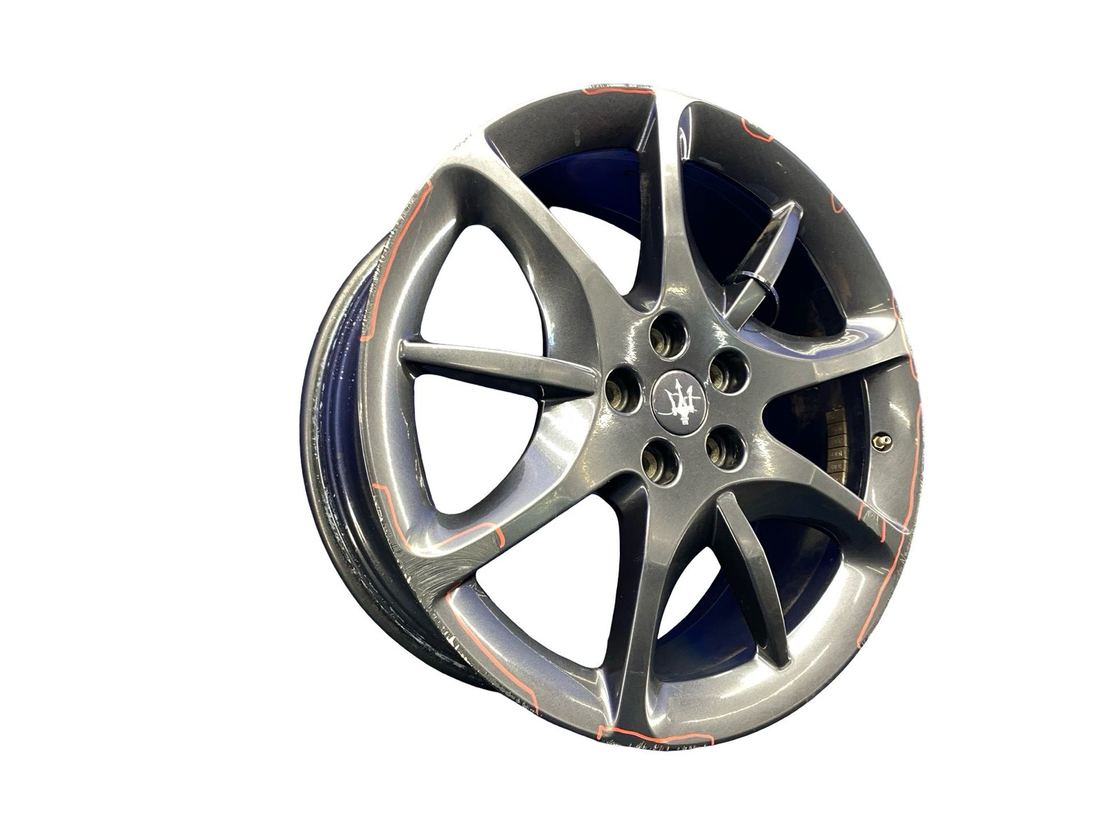2008 - 2019 Maserati Granturismo 20X8.5 Rear 8 Spoke Wheel Rim Black 84072500