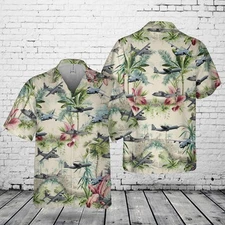 US Air Force Lockheed C 130 Hercules Pocket Hawaiian Shirt