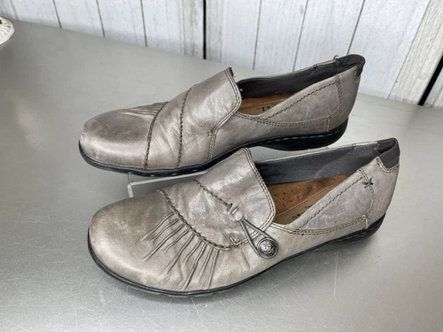 Scarpe Cobb Hill by New Balance donna 7N slip on pelle grigia comode