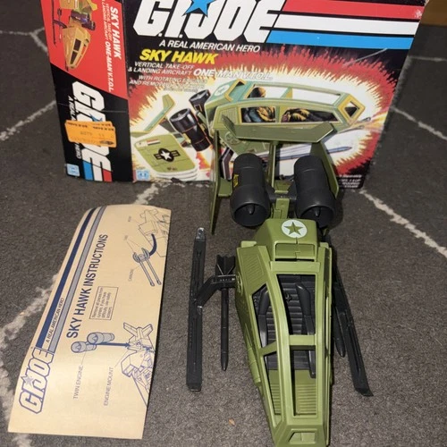 1984 GI JOE SKY HAWK VEHICLE COMPLETE VERTICAL TAKE OFF AIRCRAFT COOL