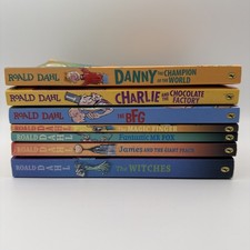 Roald Dahl 7 Book Bundle BFG Witches Charlie Fox James Danny Magic Finger