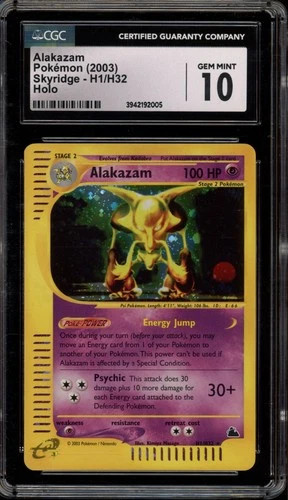 Pokemon Alakazam Skyridge Holo Rare #H1 CGC 10 Gem Mint