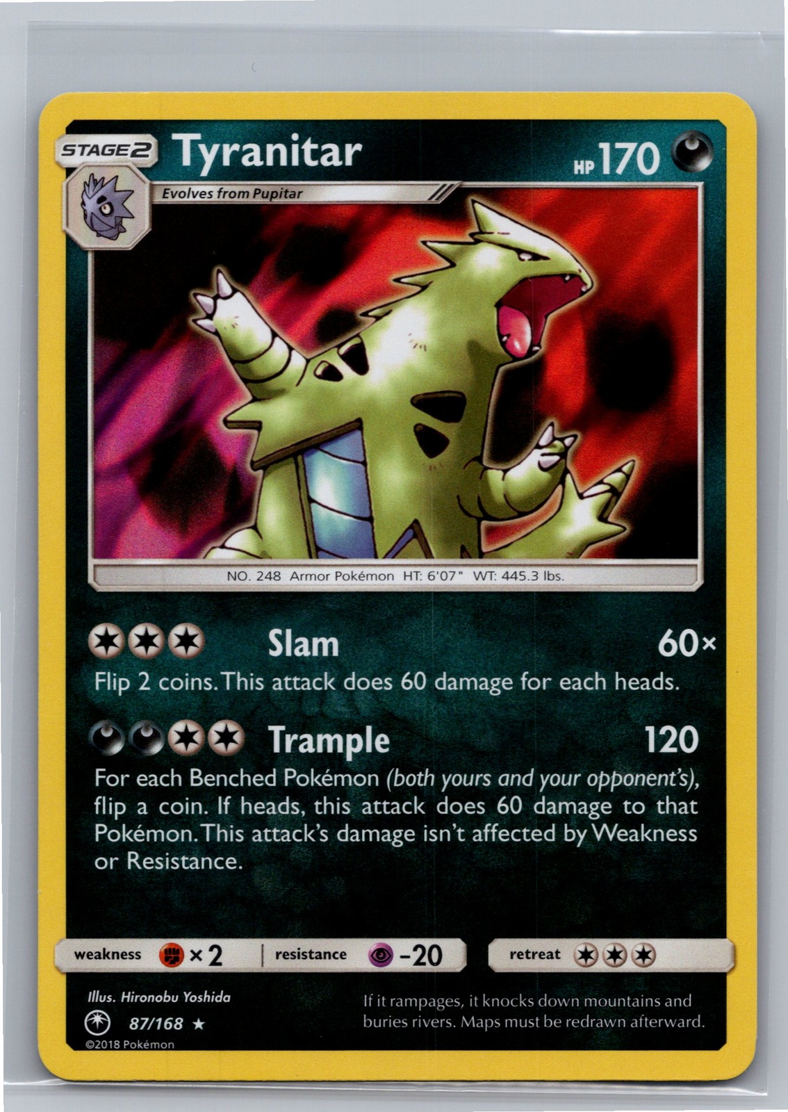 SM - Celestial Storm #87/168 Tyranitar Holo LP