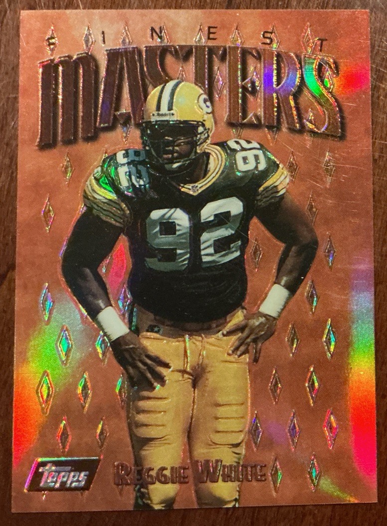 1997 Topps Finest Refractor #250 Reggie White Packers Legend HOF Masters
