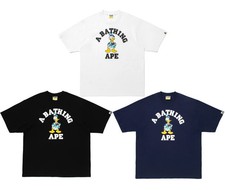 *A BATHNIG APE Men's BAPE x DISNEY DONALD DUCK COLLEGE RELAXEDFIT TEE 1M23110931