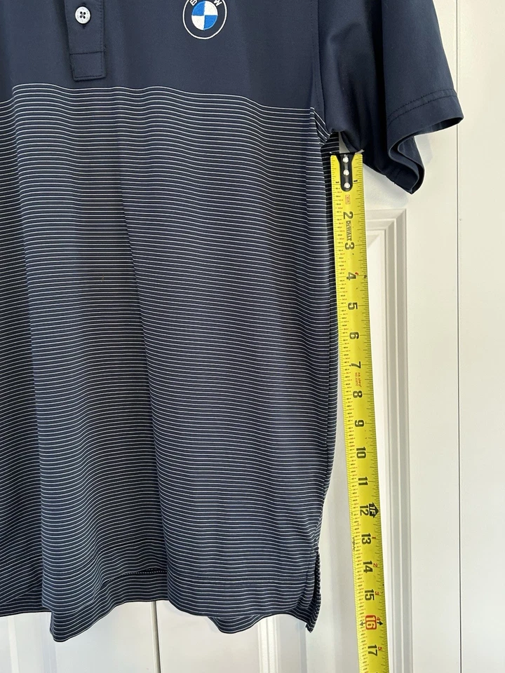 Polo FootJoy FJ para hombre BMW Golf Performance azul talla pequeña Foto 4 de 4