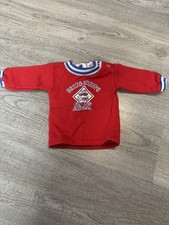 VTG Sesame Street Red Sweatshirt Bert  Ernie Flying JCPenny Size 0 Newborn