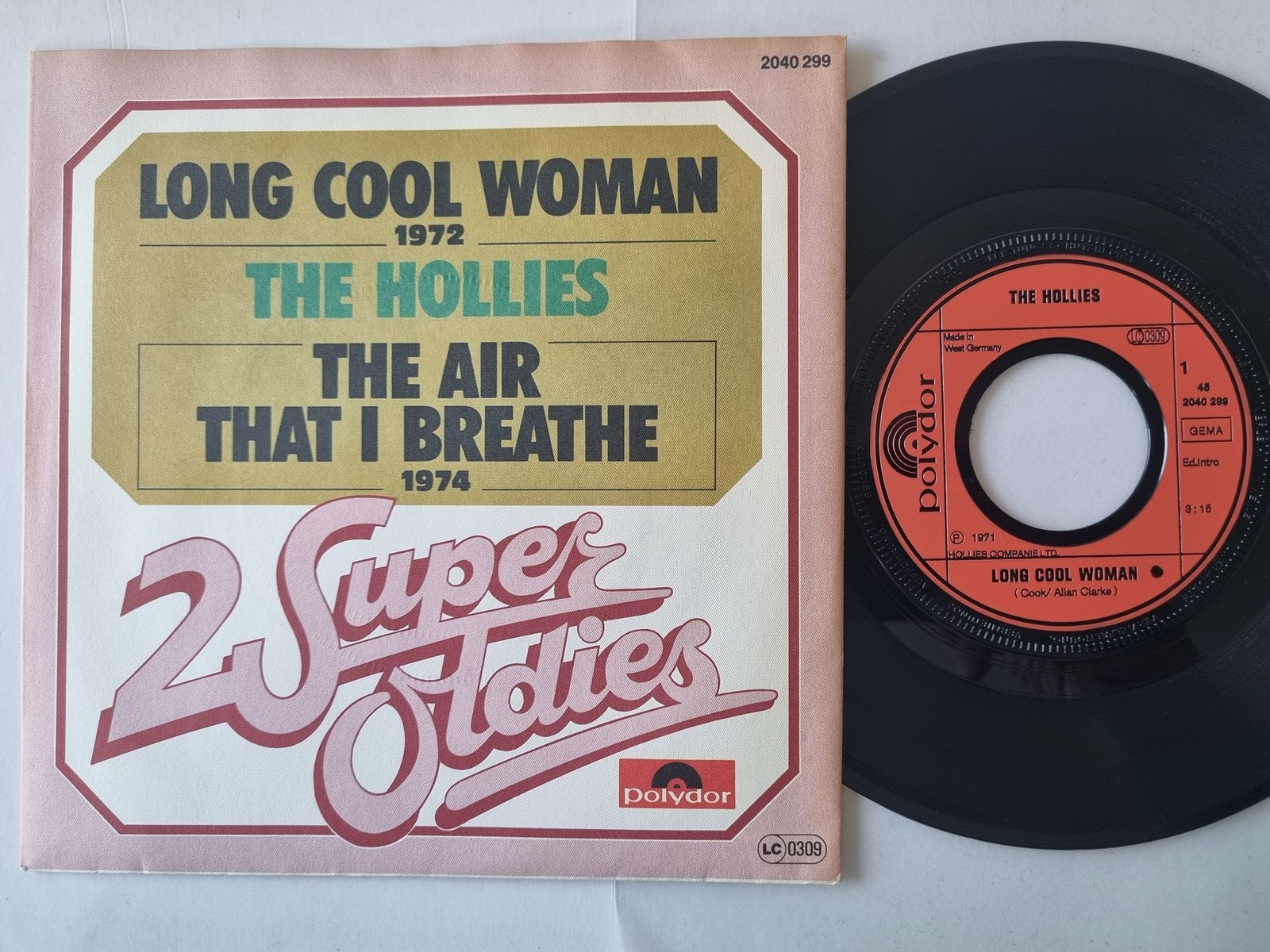 The Hollies - Long Cool Woman / The Air That I Breathe 7'' Vinyl Germany