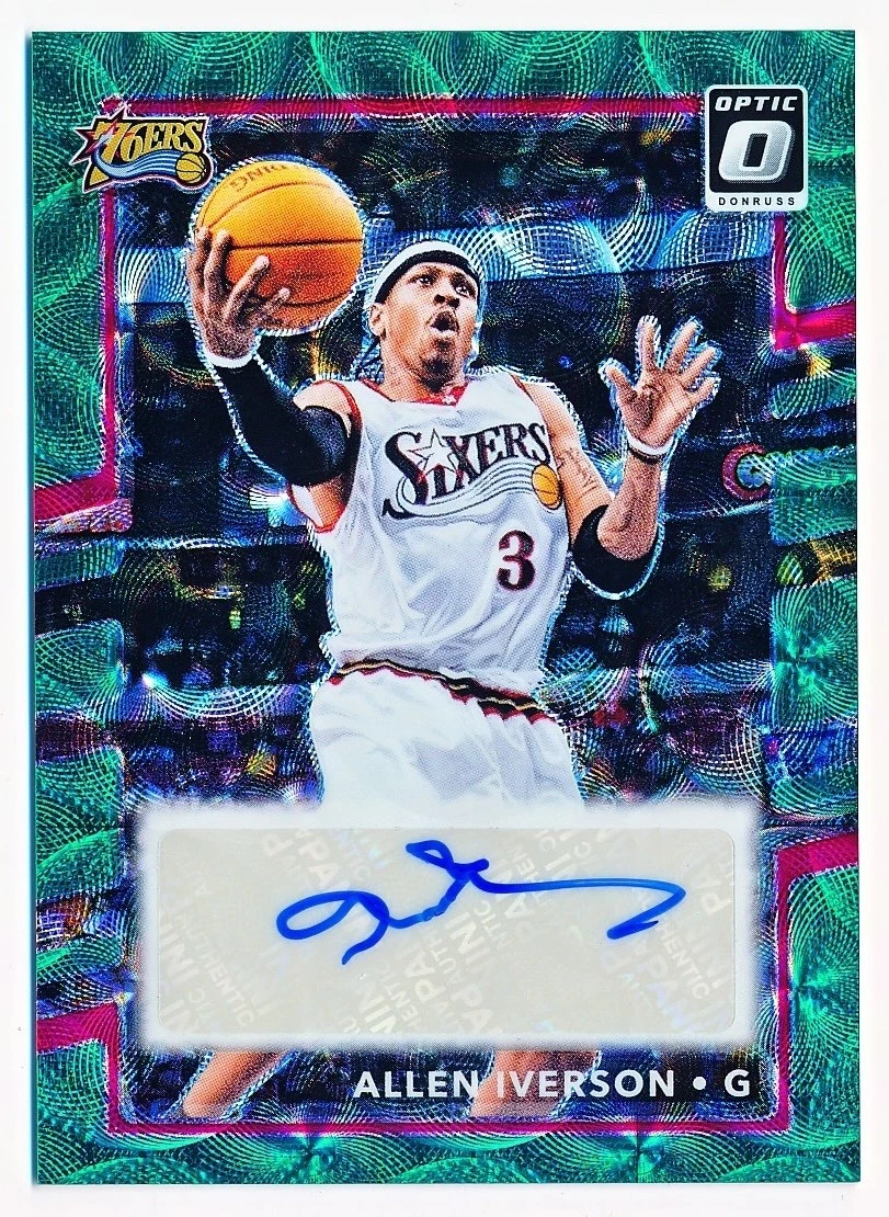 Panini Allen Iverson Basketball Autographed Sports Trading Cards