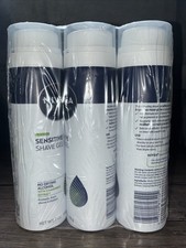 NIVEA MEN Sensitive Shave Gel No Drying Alcohol, Chamomile Extract 7oz X 3 Bottl