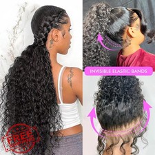 22in Deep Wave 360 Lace Wig Human Hair Glueless Invisible Strap