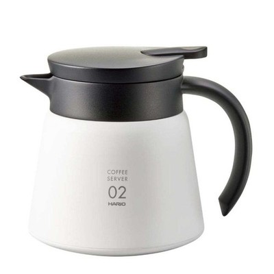 HARIO V60 Heat - Retaining Stainless Server 600 White / Thermoskanne (VHS-60W)