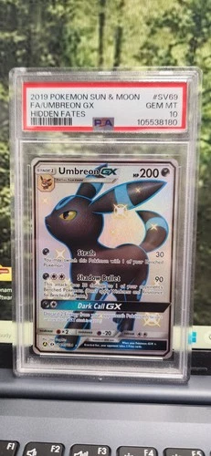Umbreon GX SV69/SV94 Hidden Fates: Shiny Vault Holo PSA 10 Gem Mint