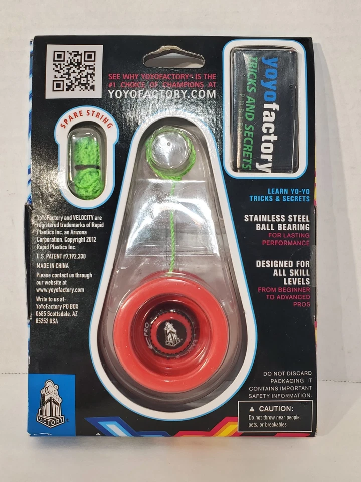 YoYoFactory Velocity Yo-Yo - Adjustable Response! - Red *Brand New/Sealed* - Image 3 of 4