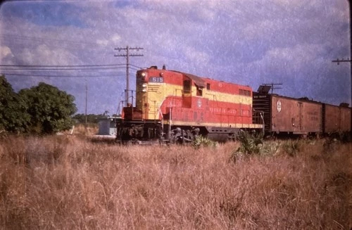 IRK4574:Railroad Train Slide - Florida East Coast Locomotive #615